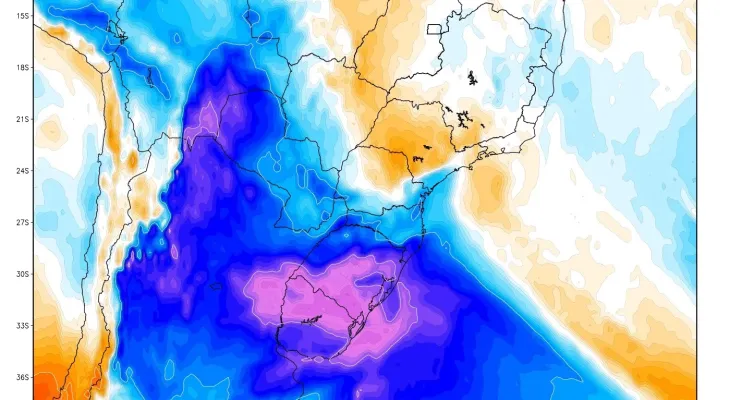 Primeira massa de ar frio da primavera climática avança pelo Sul do Brasil