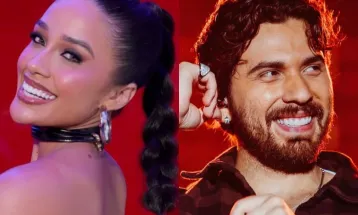 Equipe de Eva Pacheco desmente romance após ex-BBB aparecer no palco e no camarim de Gustavo Mioto