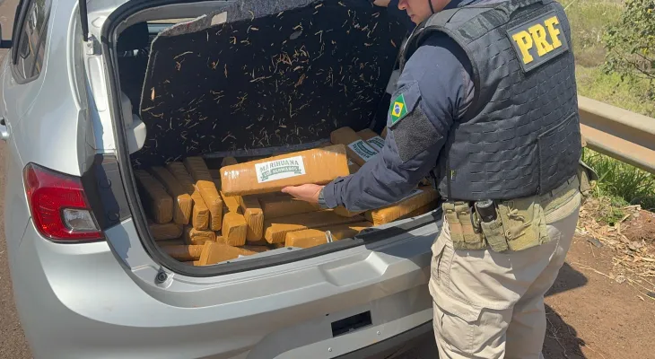 PRF apreende mais de 160 quilos de maconha que seriam entregues em Porto Alegre
