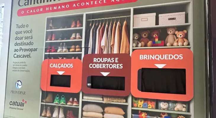 Cantinho Solidário arrecada mais de 2 mil peças