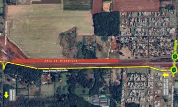 Obra da Perimetral Leste de Foz do Iguaçu altera tráfego em avenida neste fim de semana