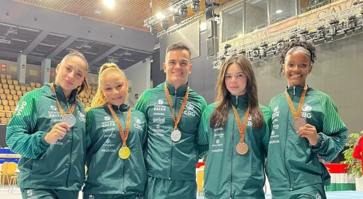 Ginastas brasileiros encerram competição na Hungria com cinco pódios