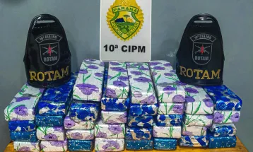 Mulher é presa com quase 24 kg de maconha em ônibus na rodoviária de Laranjeiras do Sul