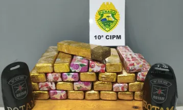 Rotam apreende mais de 25 kg de maconha em bagagem de passageiro na rodoviária de Laranjeiras do Sul