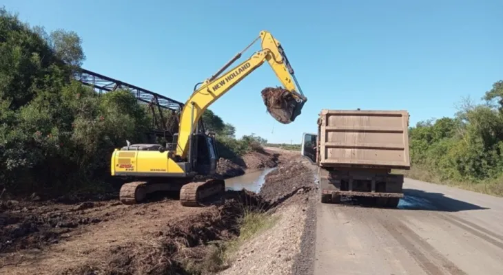 Construção da nova ponte sobre o Rio Capivari avança em Alegrete