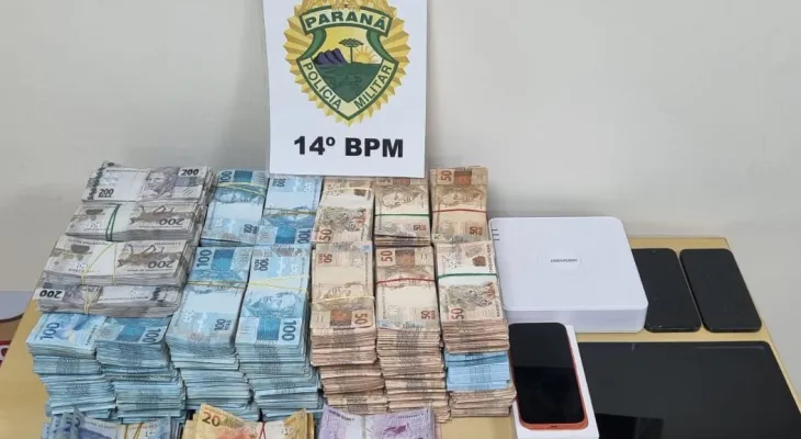 PMPR e PF apreendem R$ 1,2 milhão em casa vazia em Foz do Iguaçu