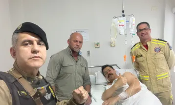 Secretário de Segurança visita sargento ferido e destaca ato heroico em incêndio