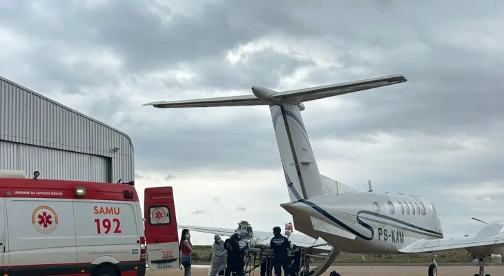 Paciente vítima de incêndio é transferida para hospital em Londrina