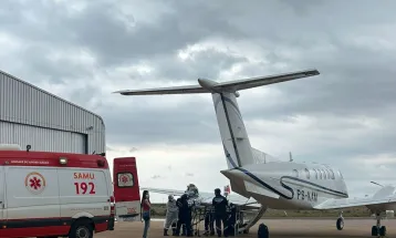 Paciente vítima de incêndio é transferida para hospital em Londrina
