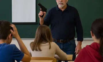 Professor é afastado após exibir arma de fogo a alunos em sala de aula no Noroeste do Paraná