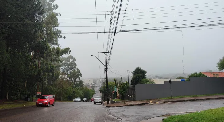 Segunda-feira deve ter tempo instável com pancadas de chuva em Cascavel