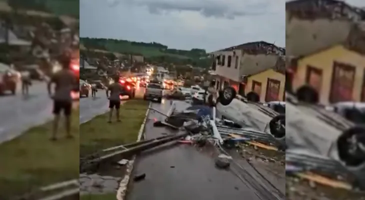 Temporal causa destruição em Rio Bonito do Iguaçu