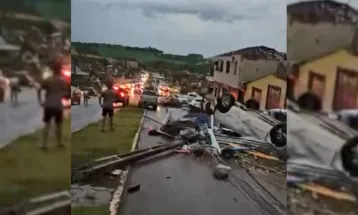 Vítimas do tornado em Rio Bonito do Iguaçu são transferidas para hospitais de Cascavel e Guarapuava