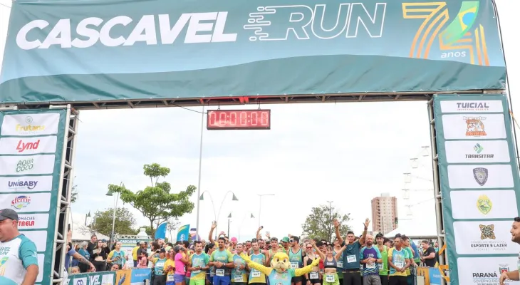 Cascavel celebra 74 anos com maior corrida de rua da história da cidade