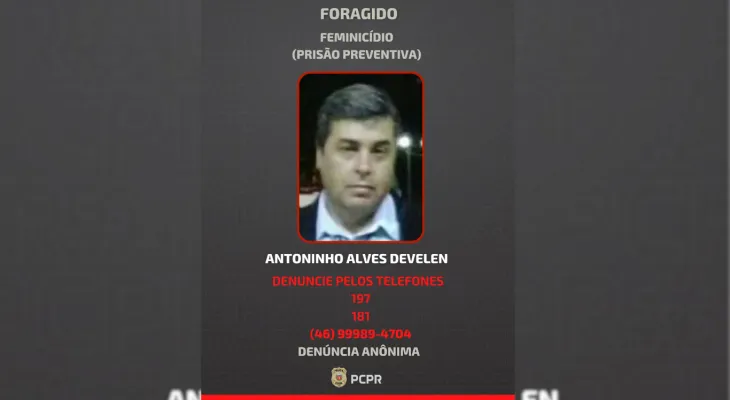 Polícia procura homem foragido há oito anos por matar a sogra em Quedas do Iguaçu