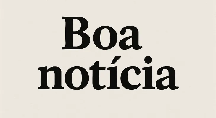 Boa notícia