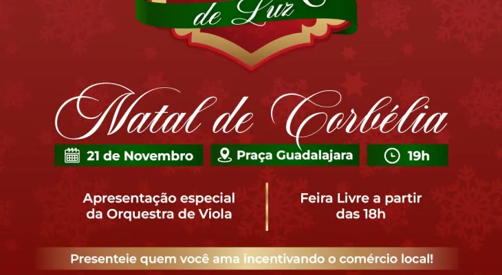 Corbélia acende nesta sexta-feira o maior Natal de Luz da sua história