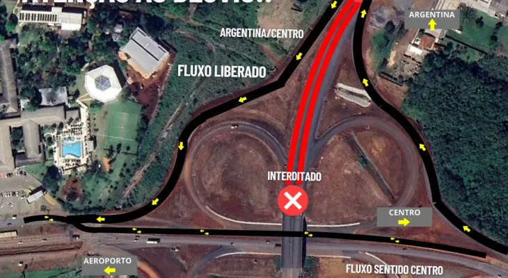 Avenida das Cataratas em Foz do Iguaçu terá alteração de tráfego a partir desta terça