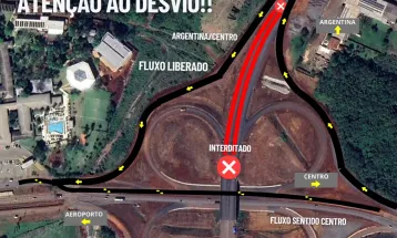 Avenida das Cataratas em Foz do Iguaçu terá alteração de tráfego a partir desta terça