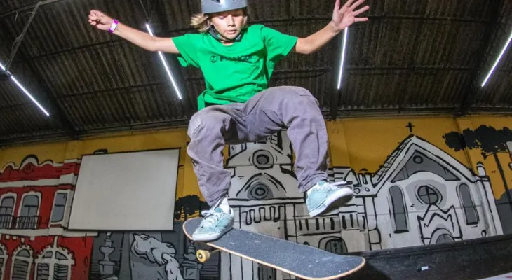 Skatista de Corbélia, de 10 anos, garante vaga na semifinal do Brasileiro Sub-16