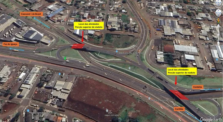 EPR Iguaçu programa intervenções noturnas para manutenção no Trevo Cataratas