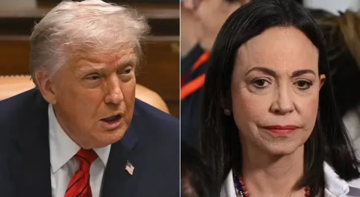 Trump diz que María Corina não tem apoio para governar a Venezuela