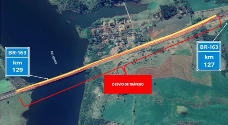 EPR Iguaçu programa alterações de tráfego na Ponte sobre o Rio Iguaçu para recuperação de placas de concreto