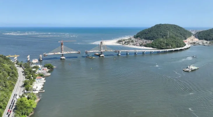 Ponte de Guaratuba avança para fase final e deve ser entregue em abril