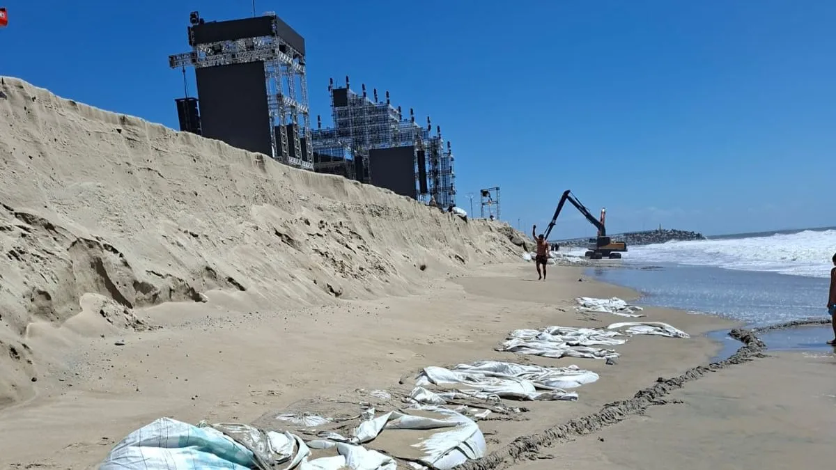 Engorda milionária em Matinhos: praia “rejuvenescida” vira caixa d’água de sacos de areia e foco de apuração no MP-PR