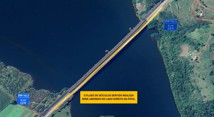 EPR Iguaçu realiza liberação parcial de tráfego na Ponte sobre o Rio Iguaçu 