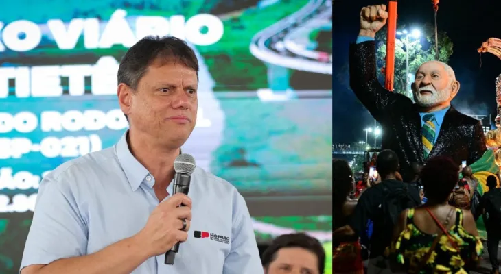Tarcísio critica desfile que homenageou Lula e comemora rebaixamento da escola