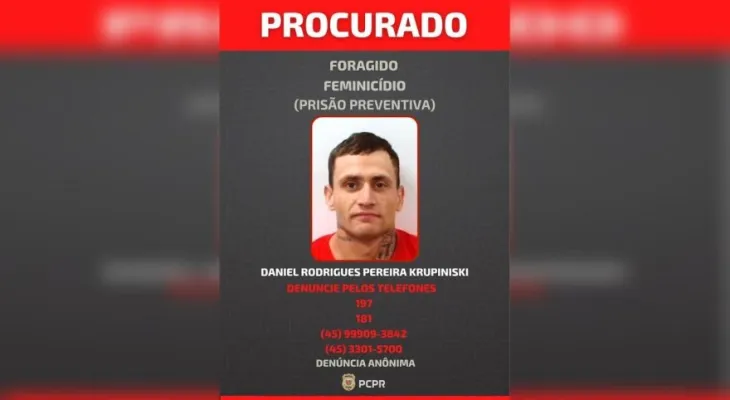 Suspeito de matar esposa tem prisão preventiva decretada em Cascavel