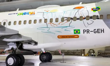 Desenho das Cataratas do Iguaçu passa a ilustrar avião da frota temática da Gol