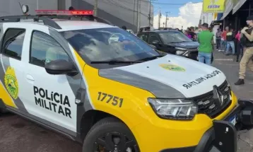 Pai e filho são mortos a tiros em loja de veículos no bairro Parque São Paulo, em Cascavel