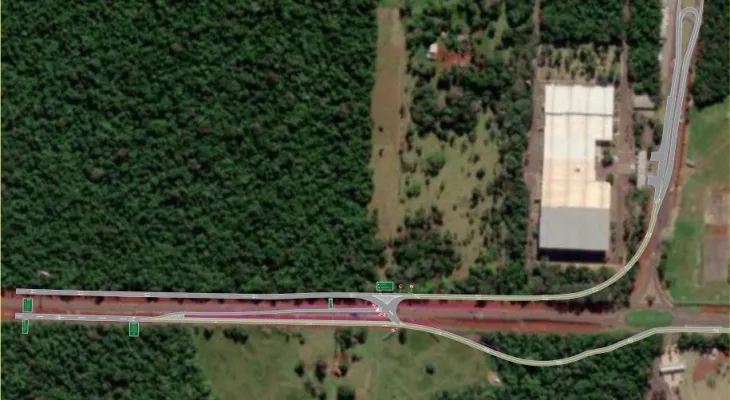 DER altera tráfego na Rodovia das Cataratas no acesso ao Aeroporto de Foz do Iguaçu