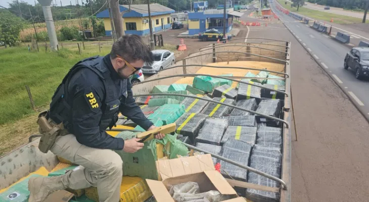 PRF faz a maior apreensão de maconha da história do Brasil na BR-163, em Lindoeste