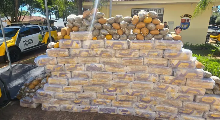 PM apreende 1 tonelada de maconha em Planaltina do Paraná