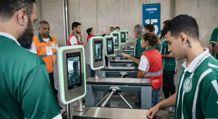 Reconhecimento facial amplia público nos estádios e reforça segurança