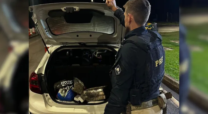 PRF apreende quase 90 kg de drogas na BR-277; carga saiu de Foz com destino a Curitiba