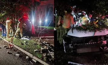 Audi bate em poste e árvore em Cascavel; casal morre em acidente na Tancredo Neves