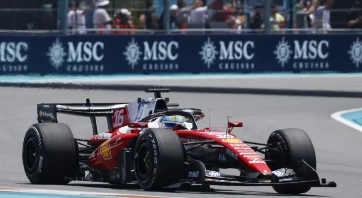 Leclerc lidera treino livre do GP de Miami e supera Verstappen em sessão única