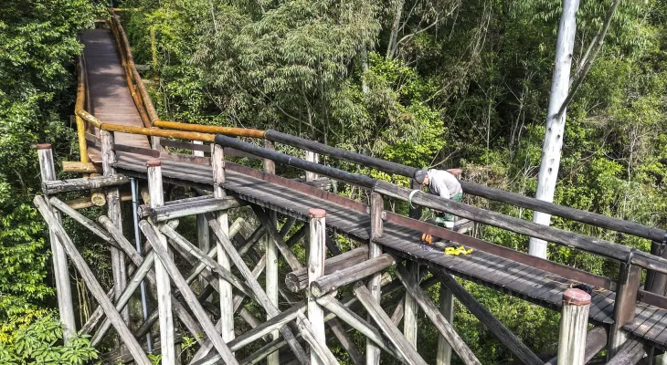 Parque Tanguá tem áreas interditadas para obras de manutenção em decks