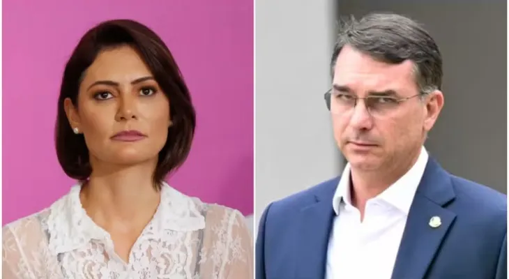Flávio Bolsonaro diz que Michelle estava 