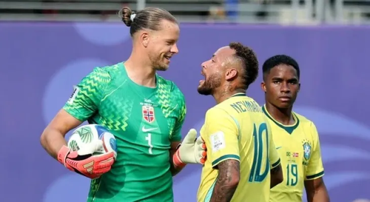 O que Neymar disse para o goleiro da Noruega? Leitura labial revela diálogo