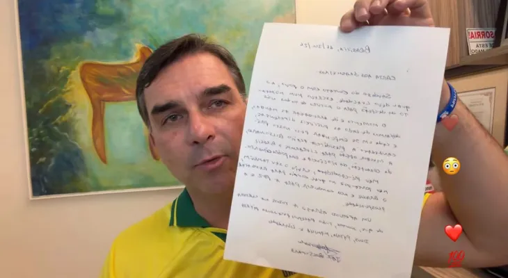 ¨Flávio é o meu porta-voz,¨ diz Jair Bolsonaro em carta à nação