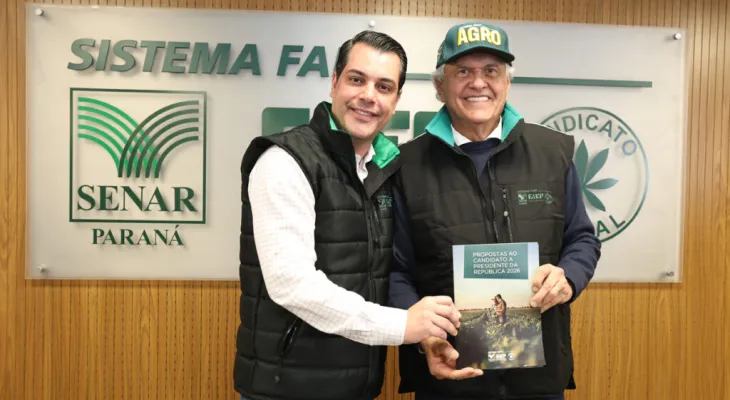 Sistema FAEP entrega propostas do agro a Ronaldo Caiado durante visita ao Paraná