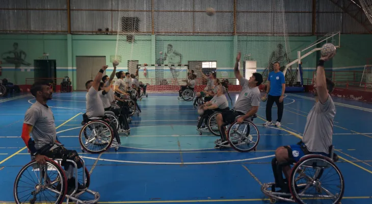 Cascavel sediou treinamento da Seleção Brasileira de handebol em cadeira de rodas