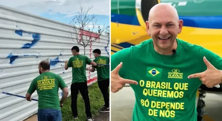 Luciano Hang oferece R$ 10 mil por informações sobre autor de pichação em loja de Curitiba