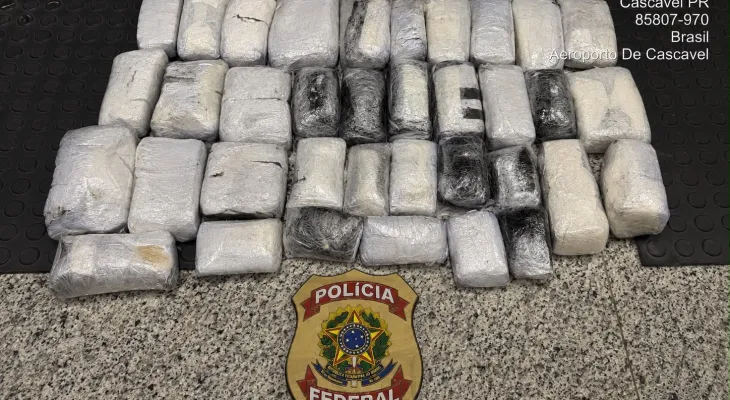 Polícia Federal prende jovem com cerca de 5 kg de haxixe no Aeroporto de Cascavel