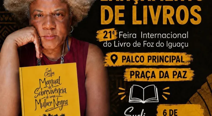 Sueli Crespa lança Manual de Sobrevivência de uma Mulher Negra na Feira do Livro em Foz